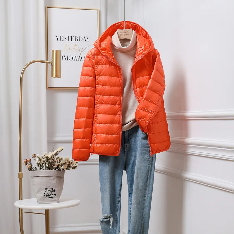 ModeGeist | Damen Ultralight Faltbare Pufferjacke mit Kapuze