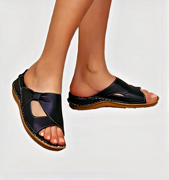 Damen-Keilsandalen mit lässigem Crisscross-Design