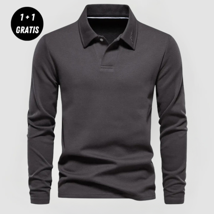 SAMUEL - Elegantes Langarm-Polohemd (2 für 1)
