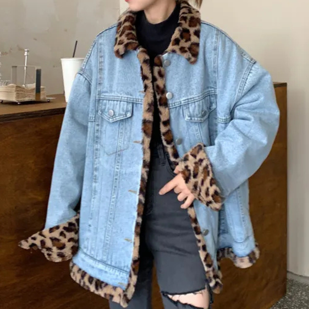 ModeGeist | Wendbare Denim Herbstjacke für Damen