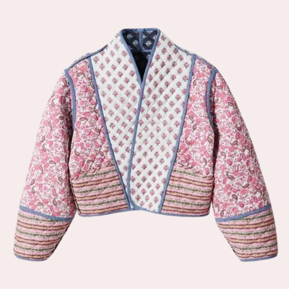 ModeGeist | Kurze Blumenjacke für Damen für den Herbst
