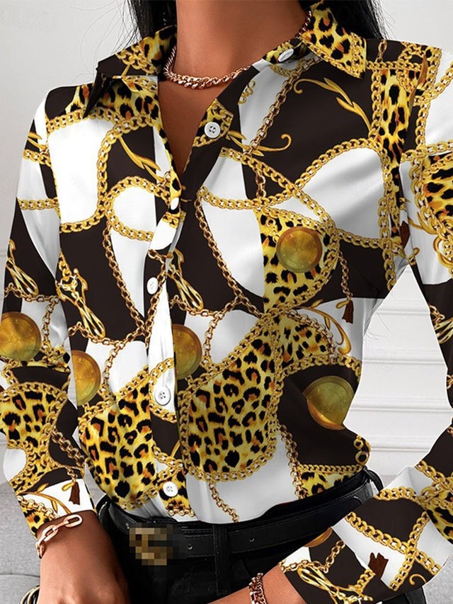 ModeGeist | Schicke Damenbluse mit Goldenen Details