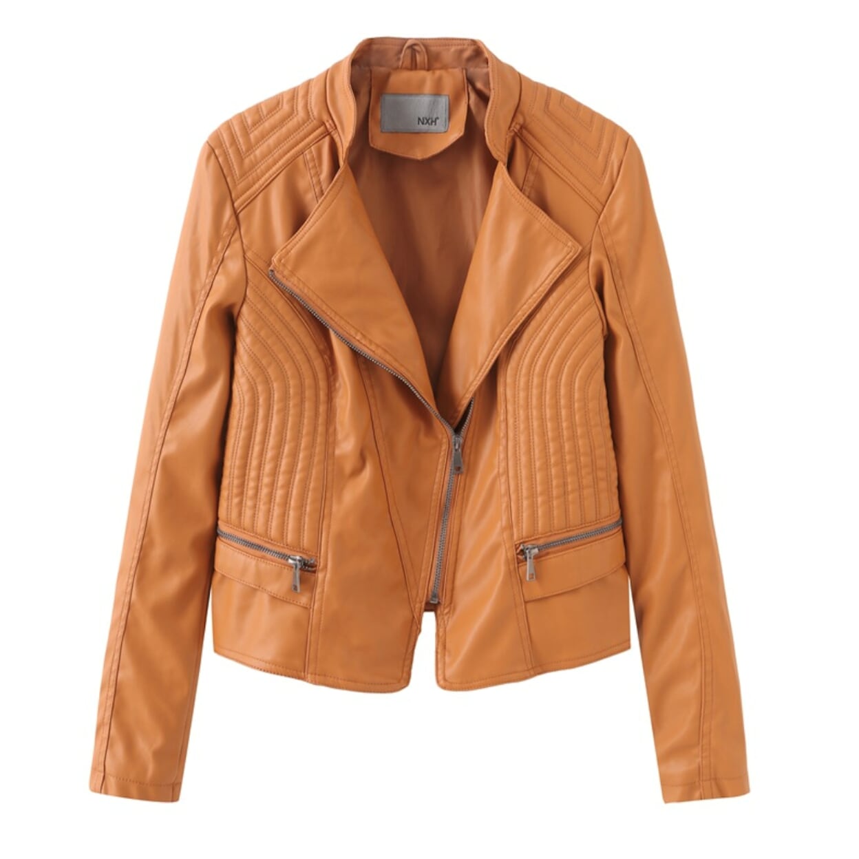 ModeGeist | Klassische Bikerjacke Kunstleder Zeitloses Design