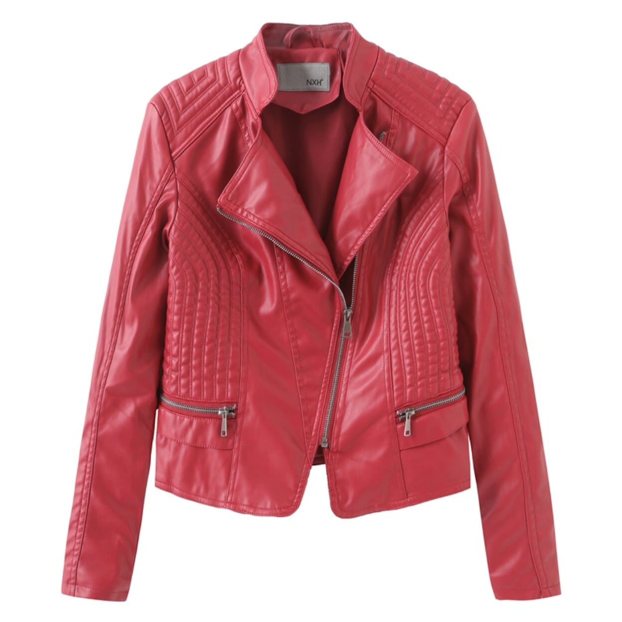 ModeGeist | Klassische Bikerjacke Kunstleder Zeitloses Design