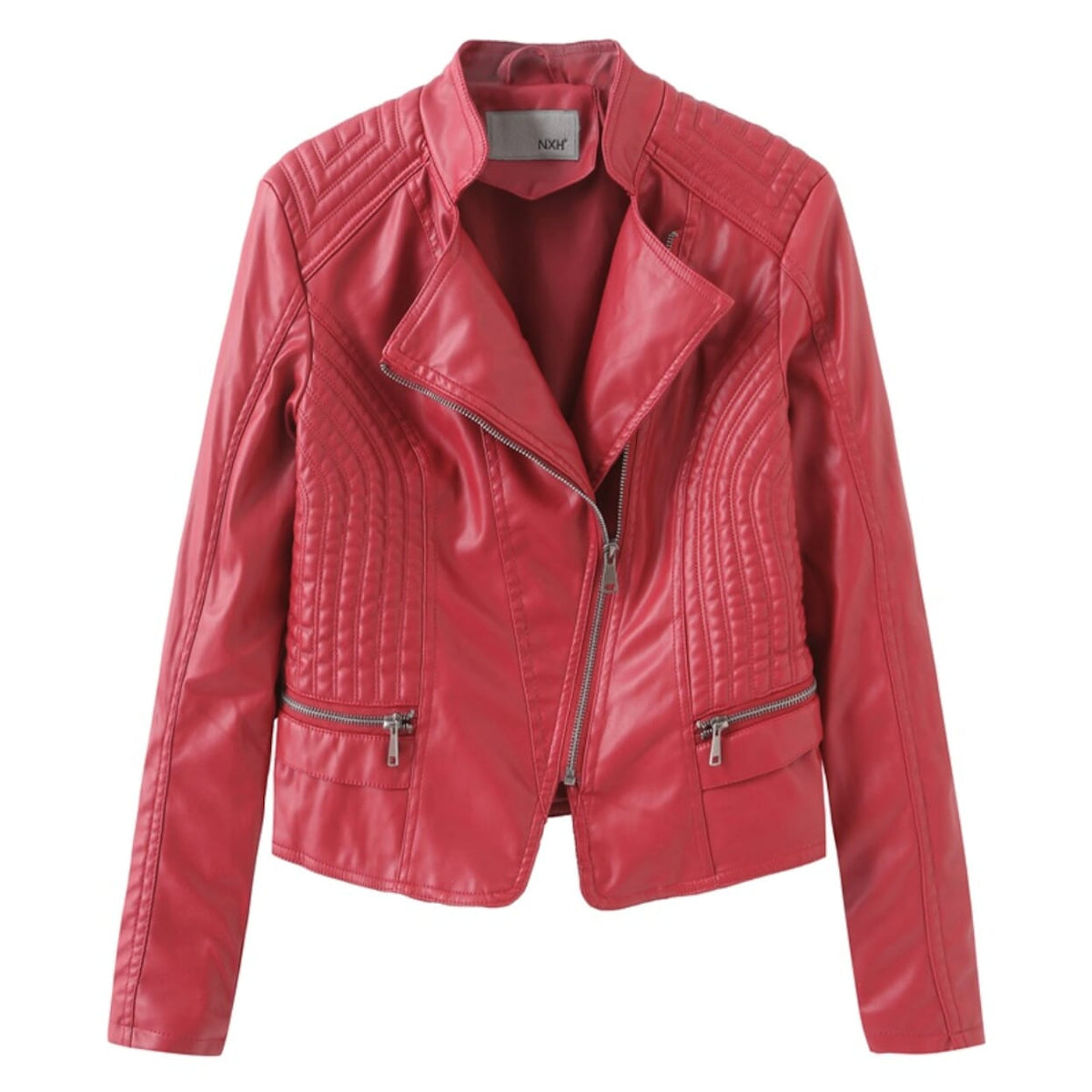 ModeGeist | Klassische Bikerjacke Kunstleder Zeitloses Design
