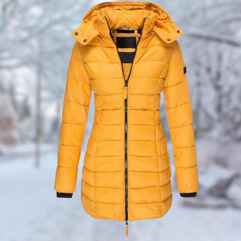 ModeGeist | Damen Winter Mid-Lang mit Knopfverschluss Ideal für Die Kalte Jahreszeit
