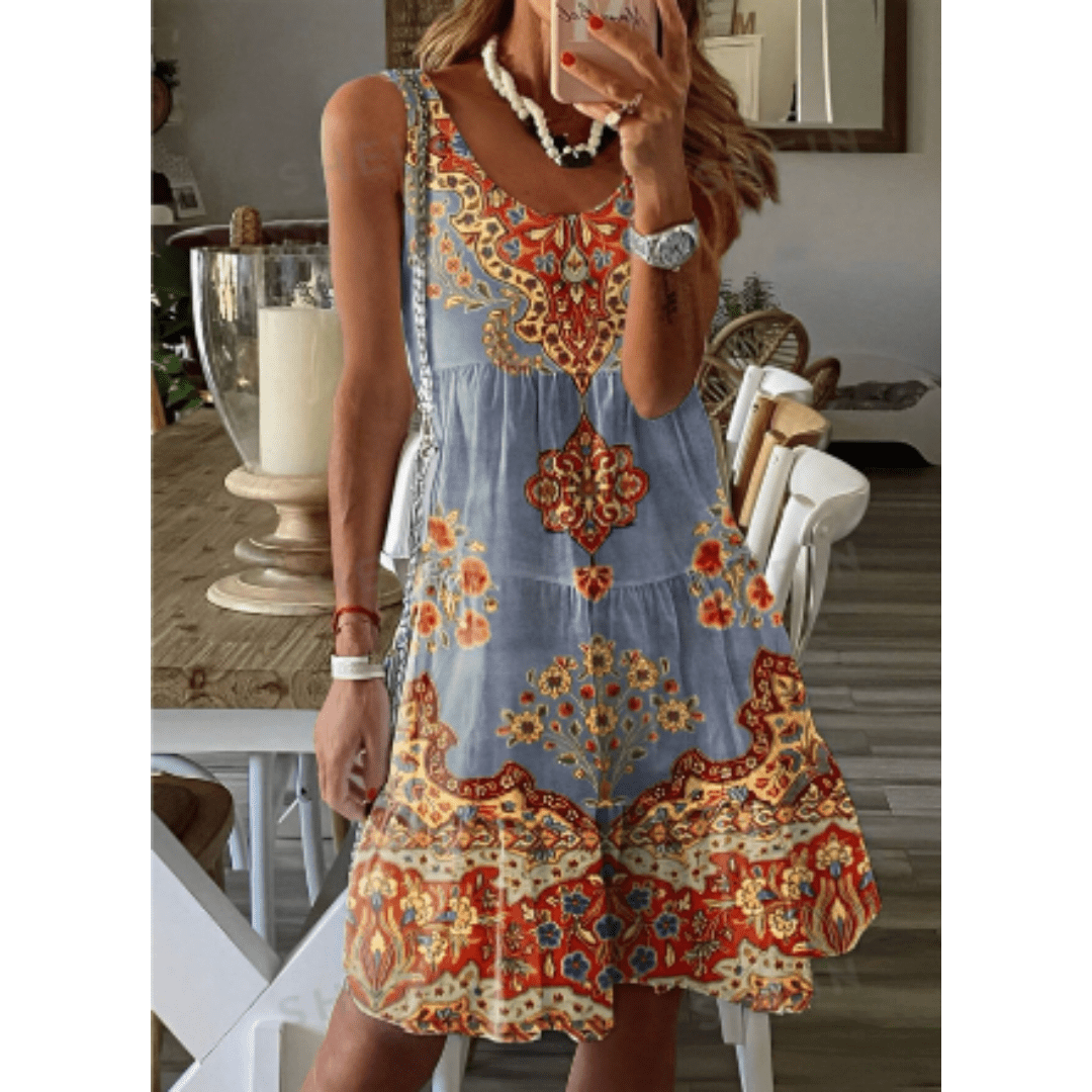 Sommerkleid von Ylvonika mit Blumendruck