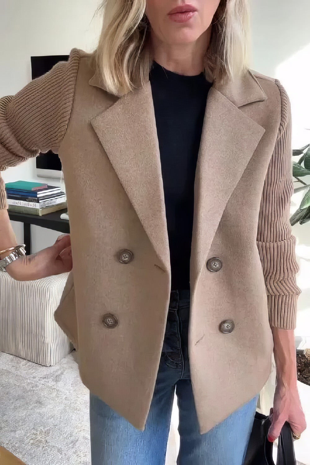 ModeGeist | Blazer mit Struktur Doppelreihige Schließung Elegant und Komfortabel
