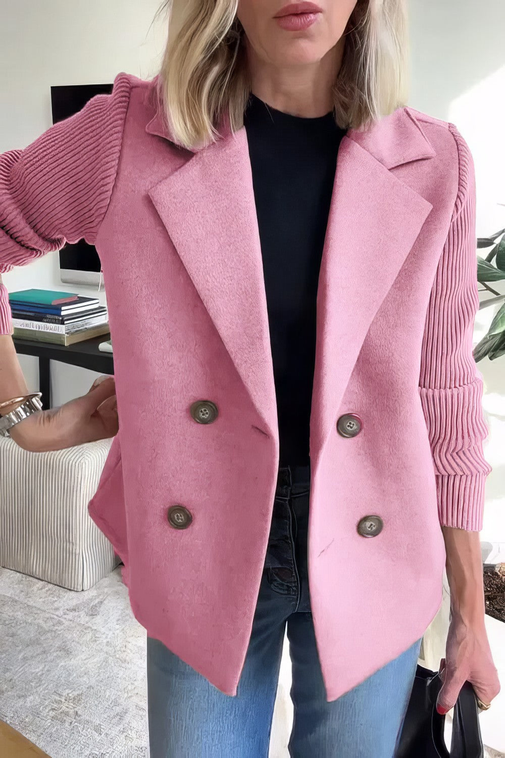 ModeGeist | Blazer mit Struktur Doppelreihige Schließung Elegant und Komfortabel