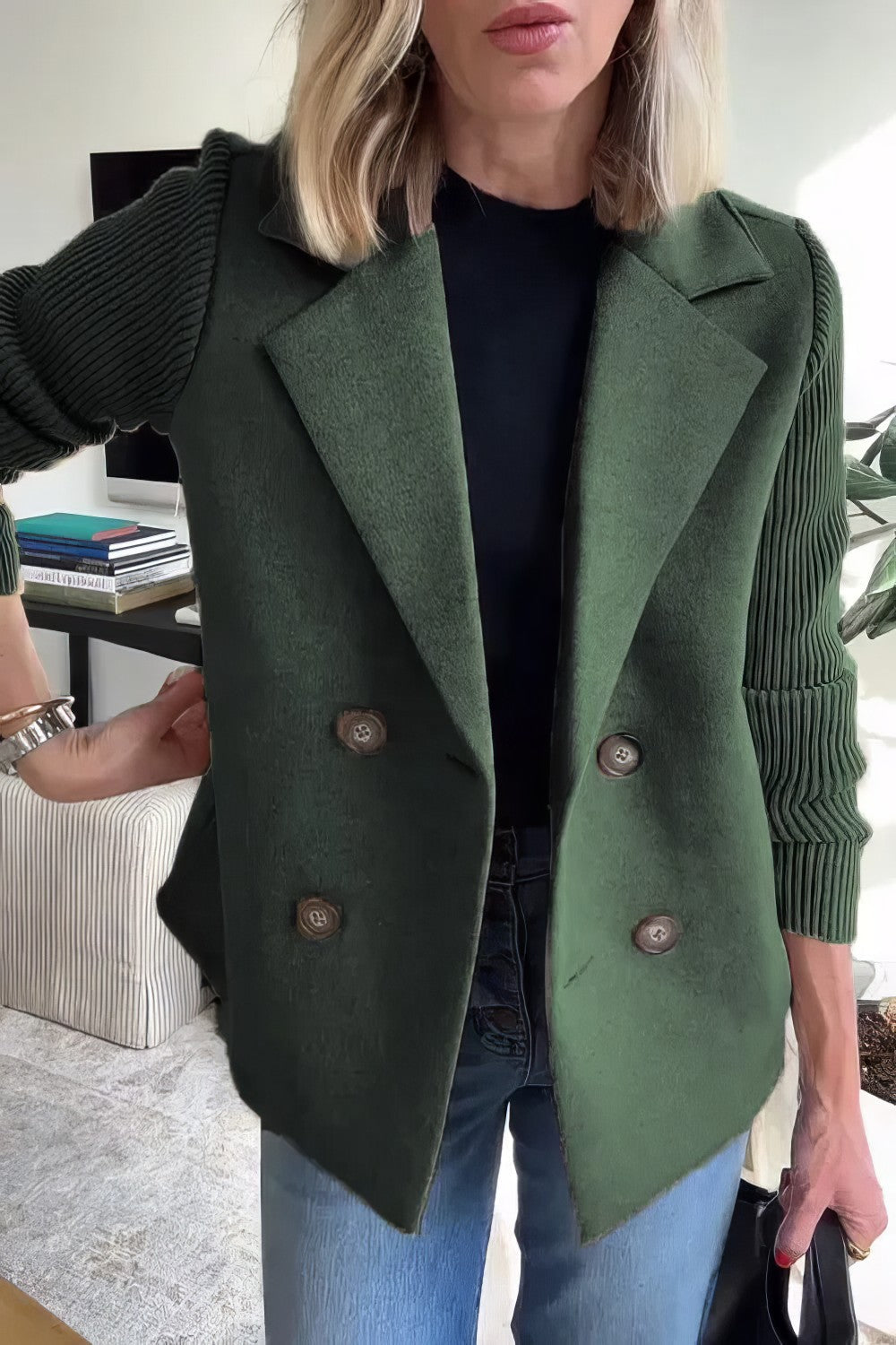 ModeGeist | Blazer mit Struktur Doppelreihige Schließung Elegant und Komfortabel