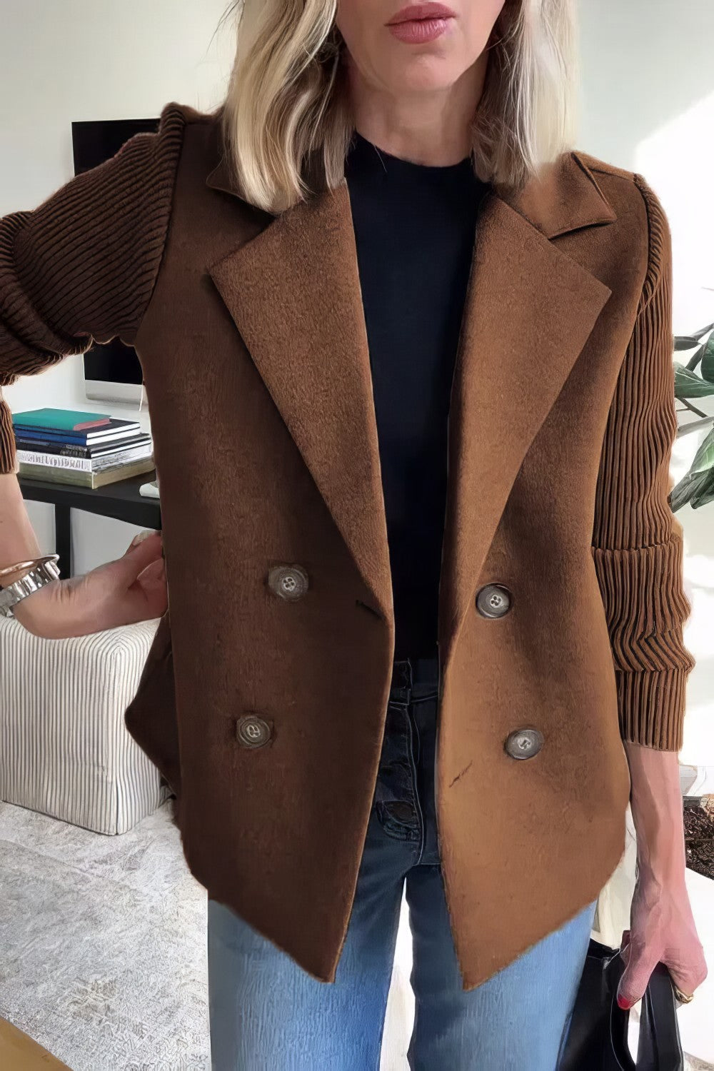 ModeGeist | Blazer mit Struktur Doppelreihige Schließung Elegant und Komfortabel