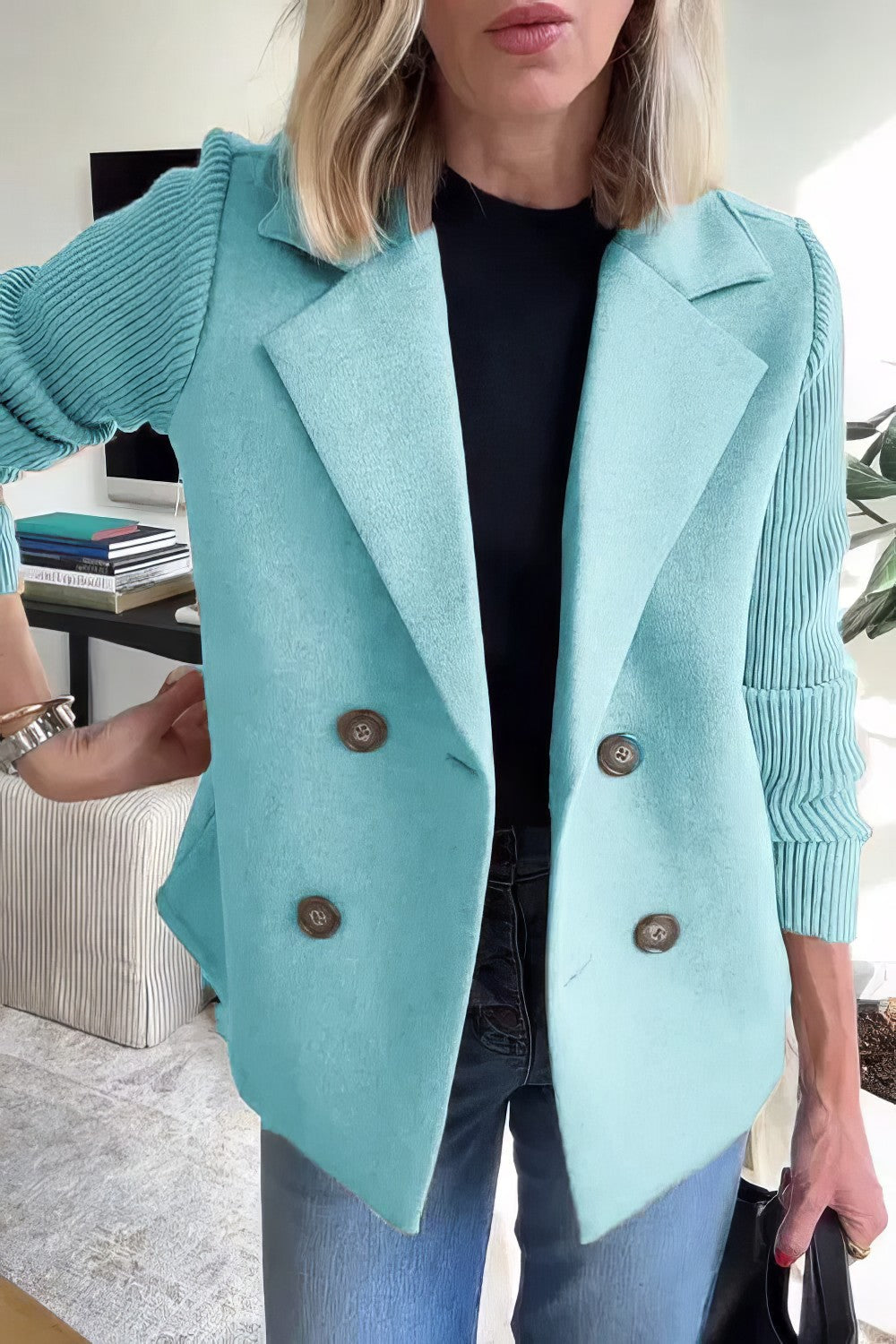ModeGeist | Blazer mit Struktur Doppelreihige Schließung Elegant und Komfortabel