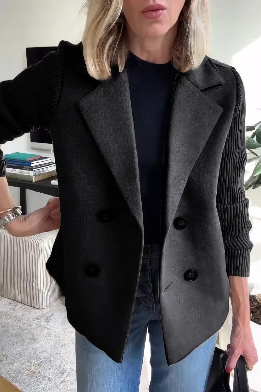 ModeGeist | Blazer mit Struktur Doppelreihige Schließung Elegant und Komfortabel
