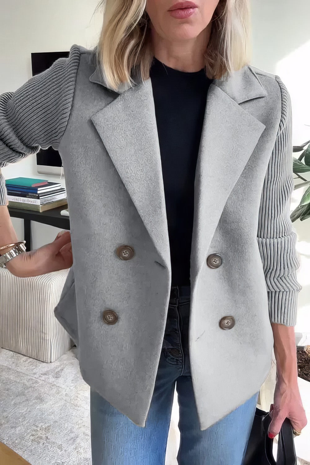 ModeGeist | Blazer mit Struktur Doppelreihige Schließung Elegant und Komfortabel