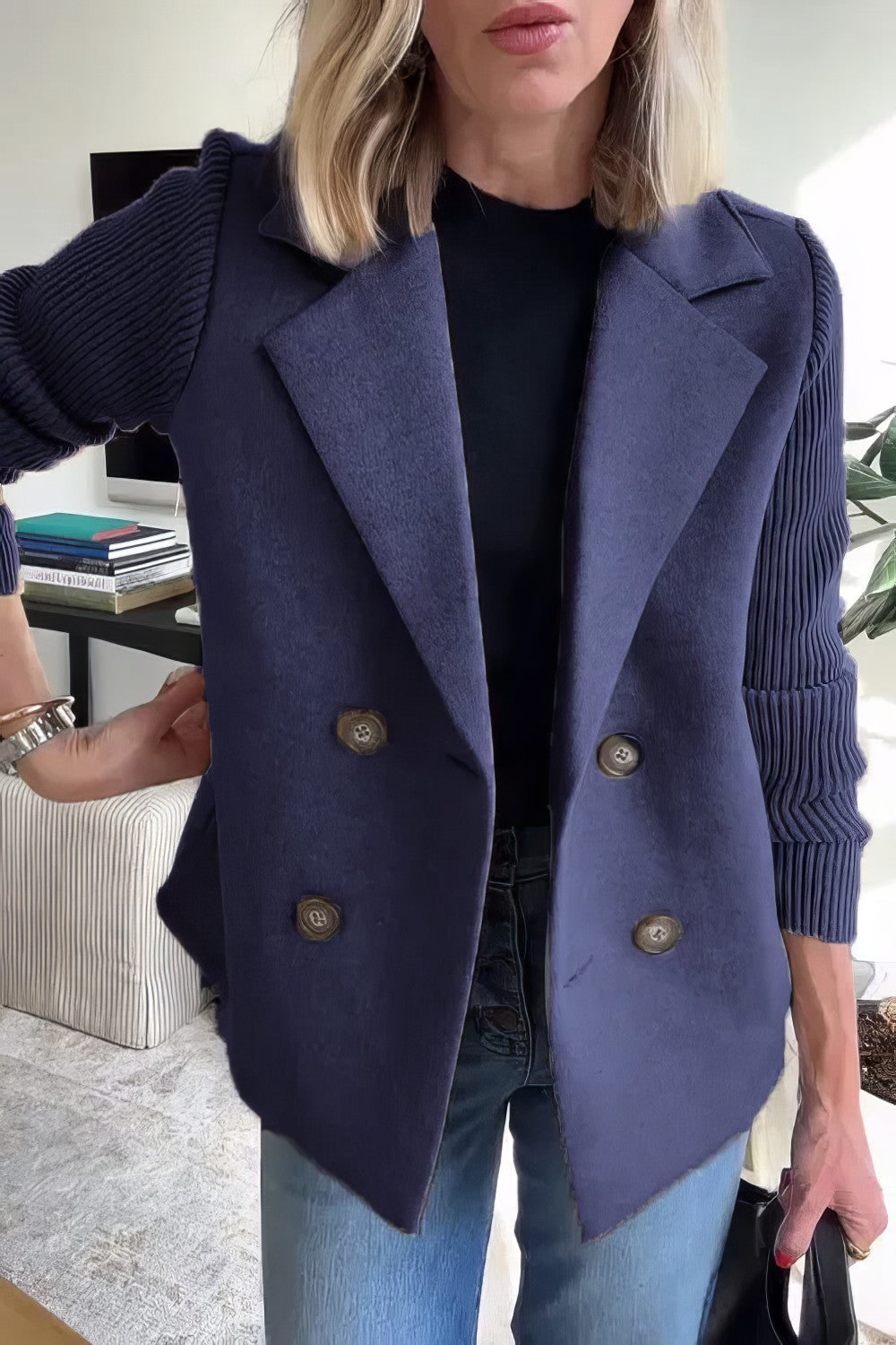 ModeGeist | Blazer mit Struktur Doppelreihige Schließung Elegant und Komfortabel