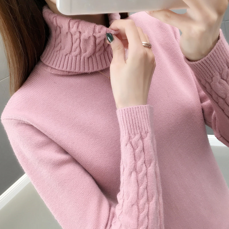 Rollkragenpullover für Damen aus Baumwolle