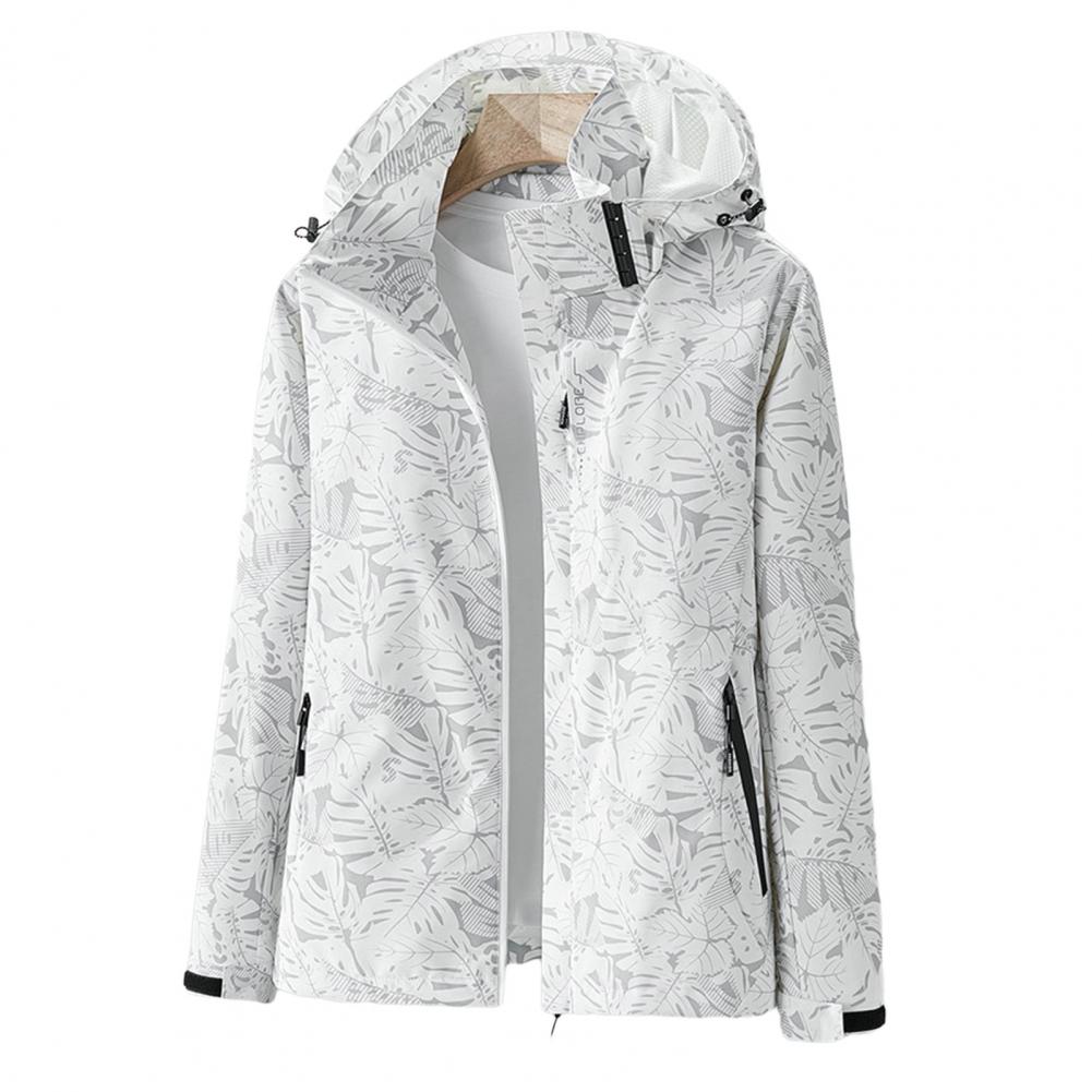 ModeGeist | wasserdichte Outdoor-Jacke – Leicht mit Kapuze & Blumenmuster