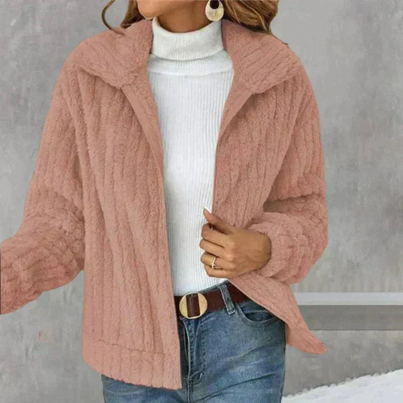 ModeGeist | Lässige Plüsch Strickjacke