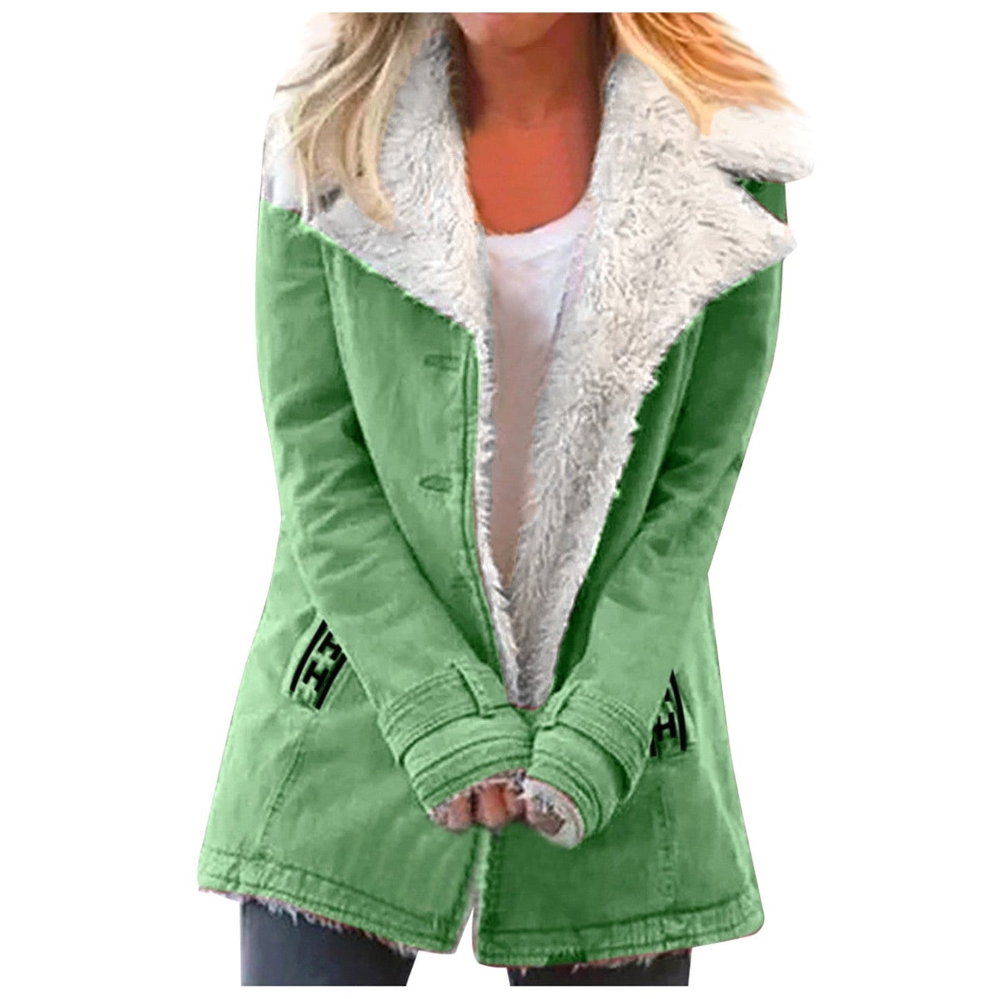 ModeGeist | Damen Winterjacke Mit Reverskragen Und Langen Ärmeln