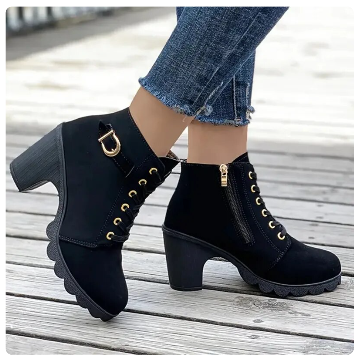 ModeGeist | Damen Stiefeletten mit Reißverschluss