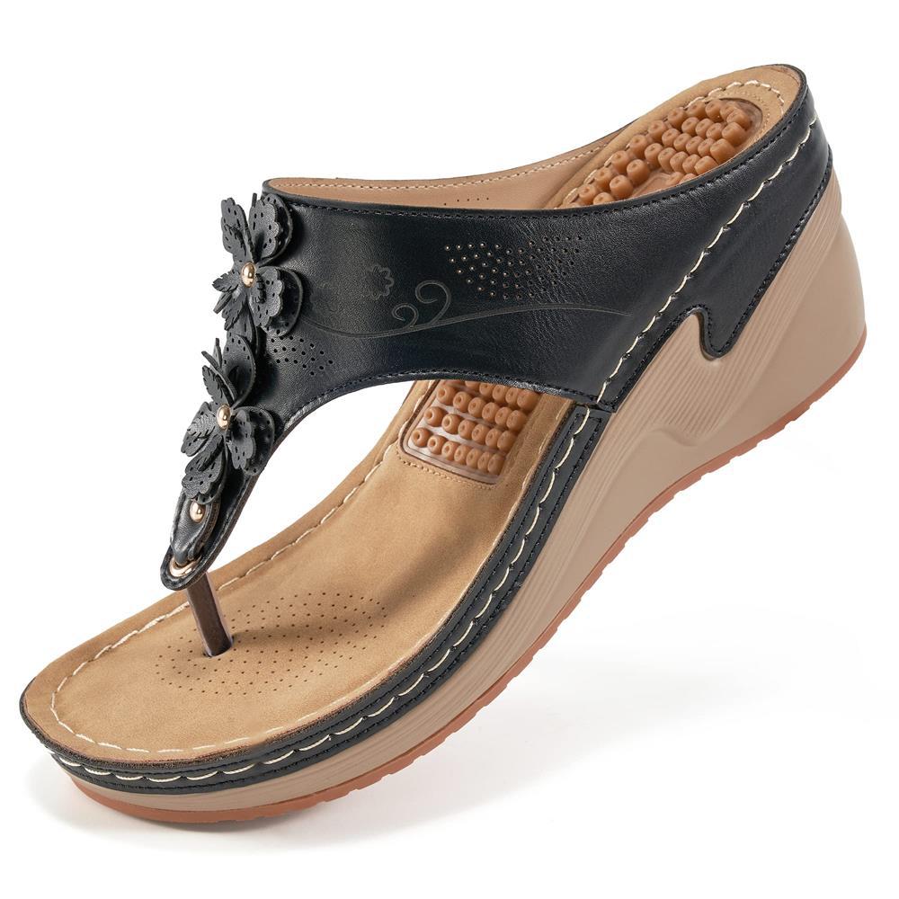 MODEGEIST Damen Orthopädische Sandalen Gepolstert Komfort Beige